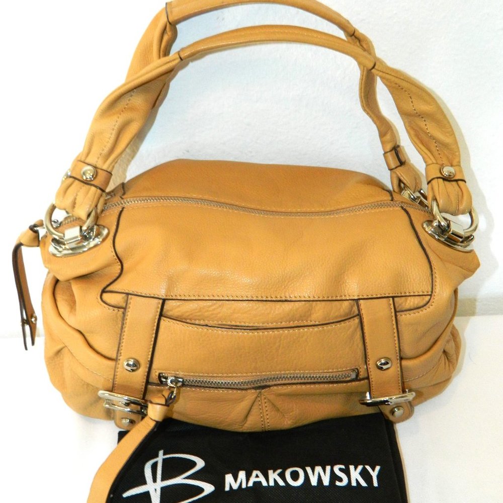 B Makowsky Leather Satchel